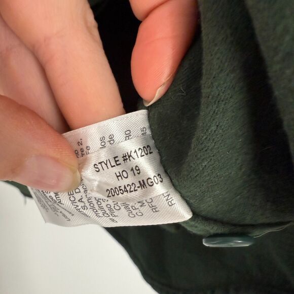 J.Crew Mens Heavyweight Chamois Work Shirt K1202 Cotton Long Sleeve Green SZ XL - Picture 9 of 13